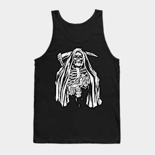 Halloween Skeleton Grim Reaper Tank Top